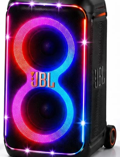 JBL PartyBox 720 in Black, front three-quarter view